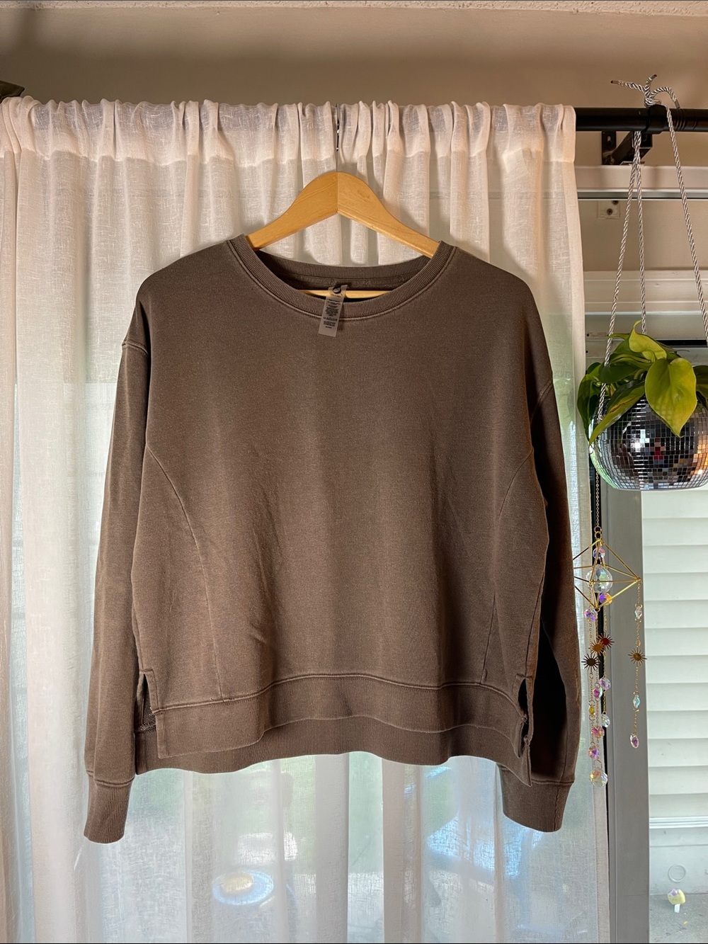 Lou & Grey Vintage Chocolate Brown Crewneck Sweatshirt